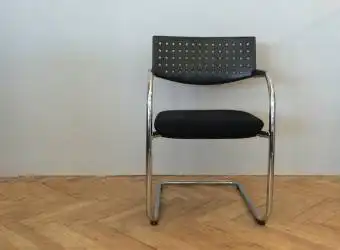 Vitra Visavis, Besucher und Konf.Stuhl, Sitzpolster schwarz 