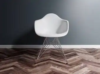 Vitra Eames Plastic Chair DAR/ Gestell chrom , Schale Kunststoff Polypropylen weiss, neuwertig