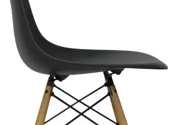Vitra Eames Plastic Chair DSW / Gestell Ahorn gelblich, Schale Kunststoff Polypropylen schwarz 