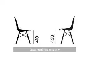 Vitra Eames Plastic Chair DSW / Gestell Ahorn gelblich, Schale Kunststoff Polypropylen schwarz