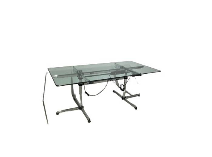 USM Kitos Schreibtisch, Glastisch, 180/90cm elektr. Höhenverstellung